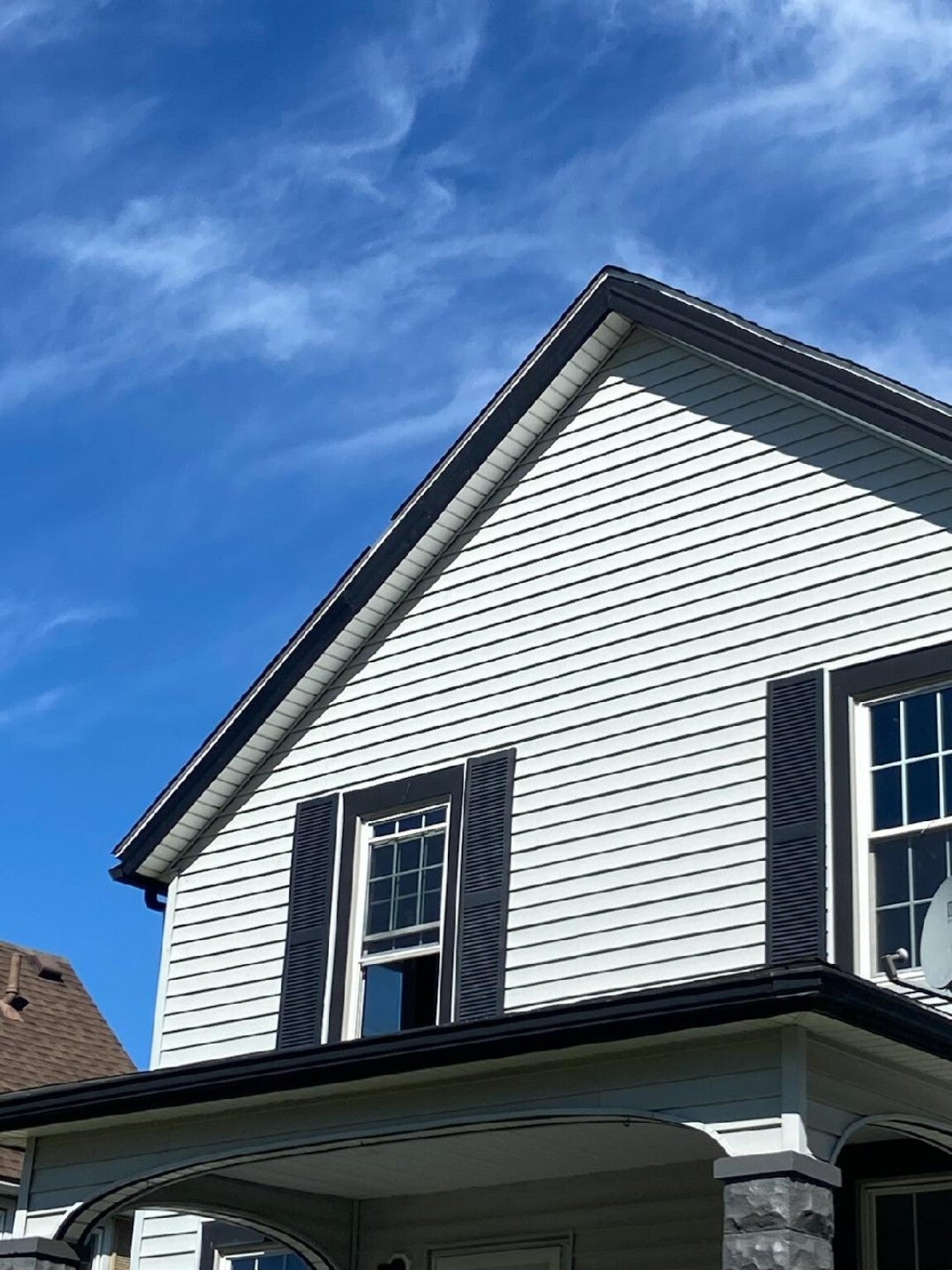 Completed residential siding and trim project by O’Neill’s Affordable Exteriors