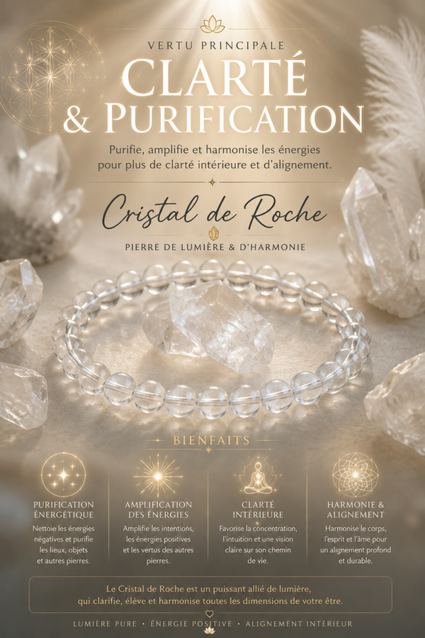 BRACELET BOULE 6MM CRISTAL DE ROCHE