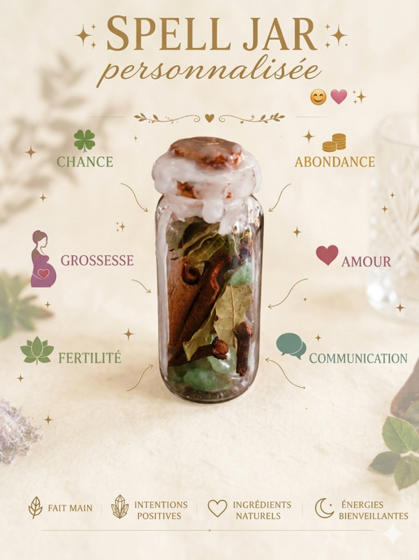 Spell Jar porte bonheur pour vos intentions 🤍🩷