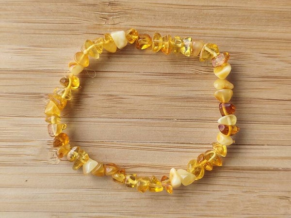 Bracelet baroque en ambre de Lituanie naturelle