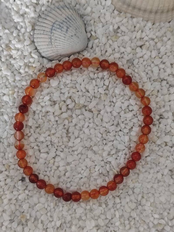 Bracelet Énergie en cornaline naturelle 4mm