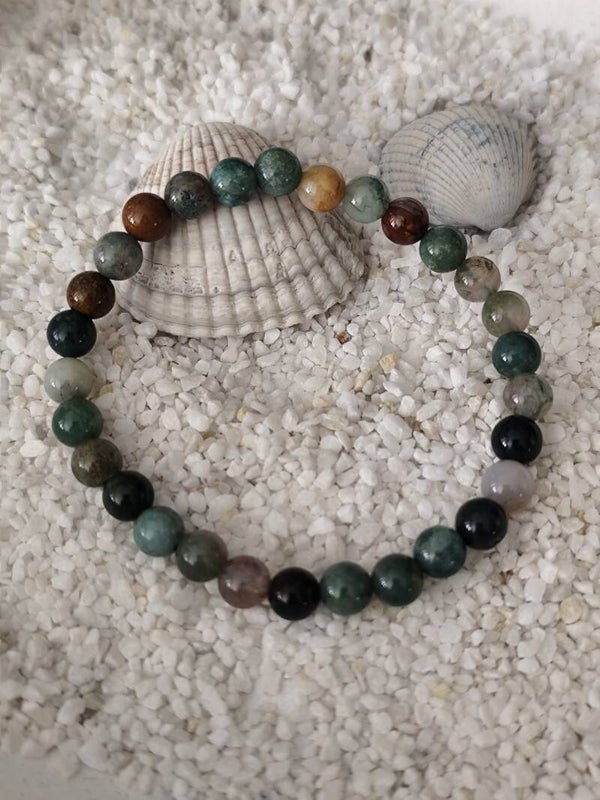 Bracelet Équilibre intérieur en agate indienne 6 mm pierres naturelles