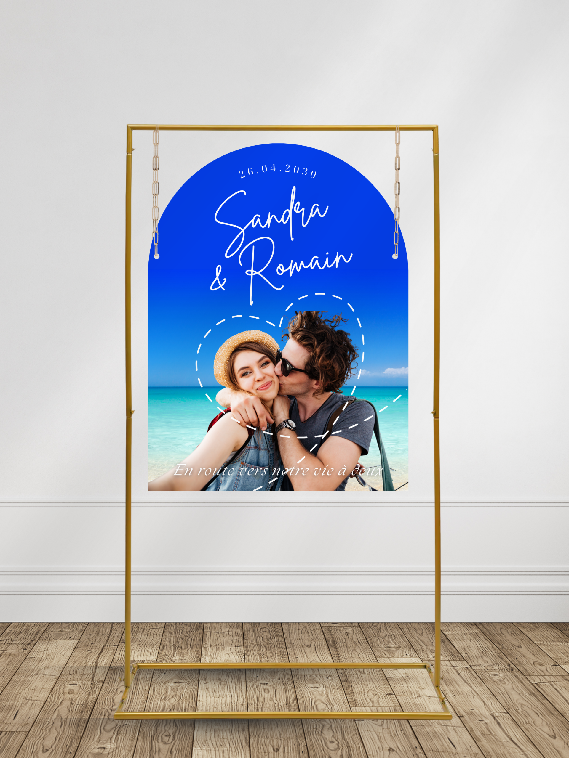 Panneau de Bienvenue Mariage thème voyage