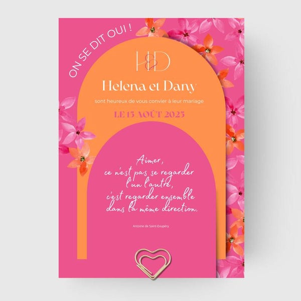 Faire-part de Mariage Magnétique "Couleurs Peps"