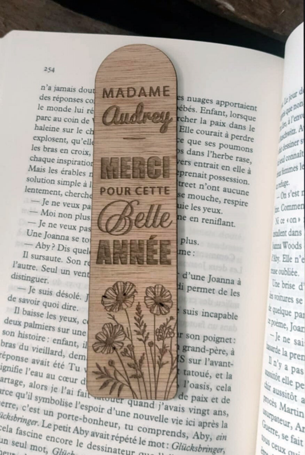 Marque-Page fleurs des champs Super Instit