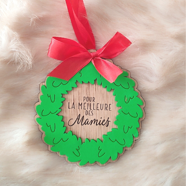 Décoration personnalisée "Ma couronne de Noël"