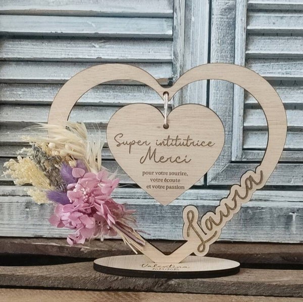 Décoration cœur, Merci instit