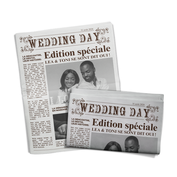 Programme de Mariage Vintage Personnalisable