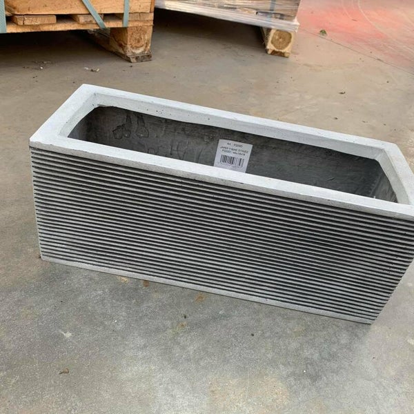 bloembak polystone streepjes