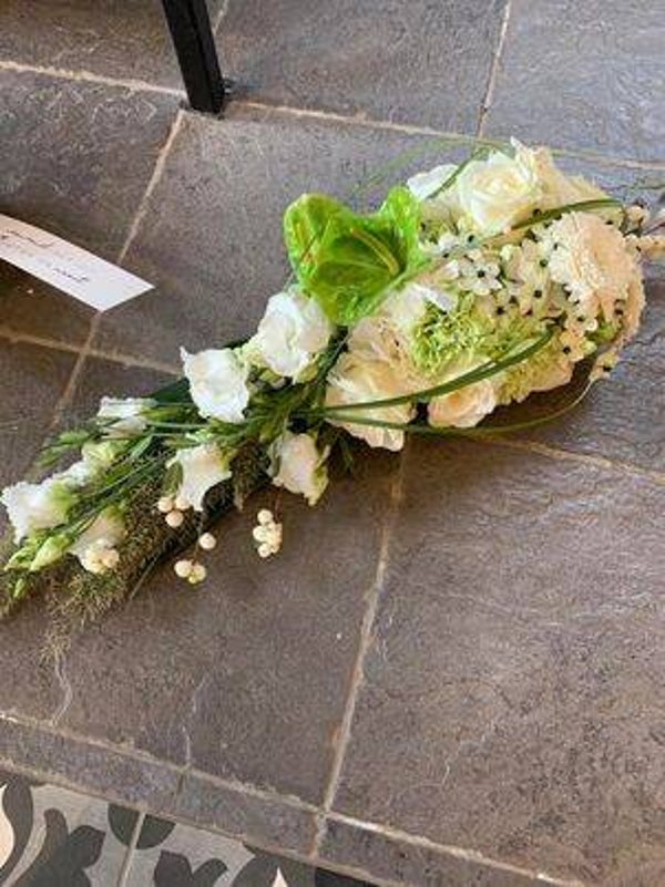 langwerpig stuk  witte 40 cm