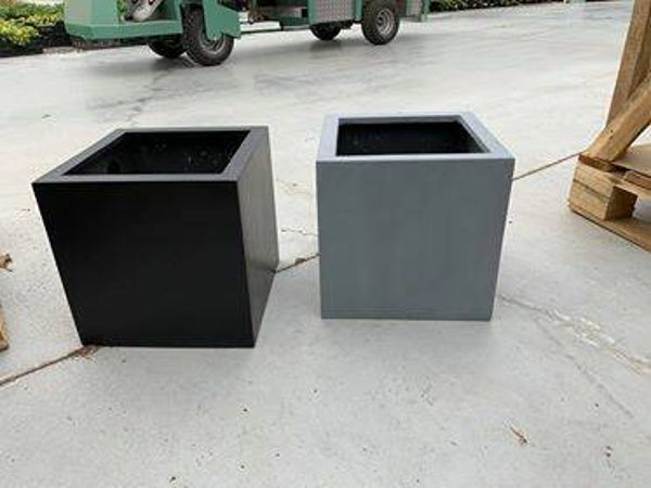 vierkante polystone 50 op 50 in zwart of grijs