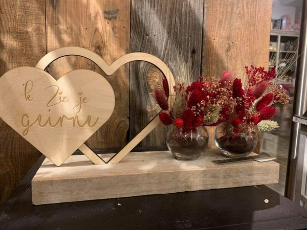 dubbel hart  ' zie je geerne'