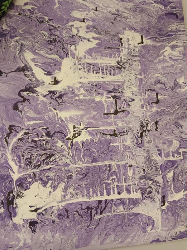 Codice AAA/22 Eruptions of Etna VIOLET/WHITE/BLACK 80x60