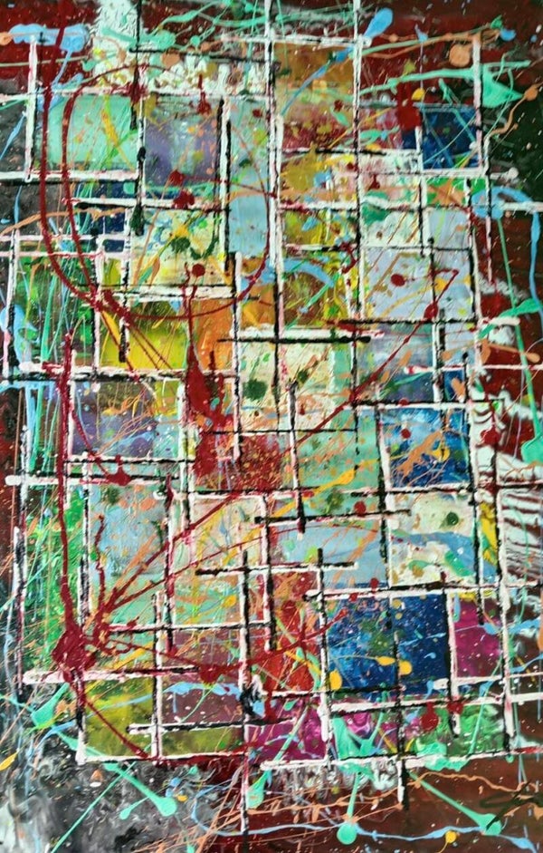 Codice AAA/40 Scotland  BLACK MULTISQUERES 100x80