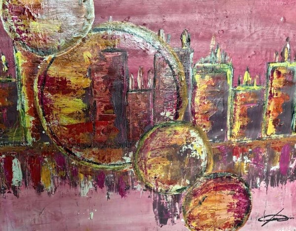 Codice AAA/55 CITY IN PURPLE 60X80