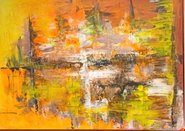 Codice AAA/65 Rainbow colours game ORANGE 60x80