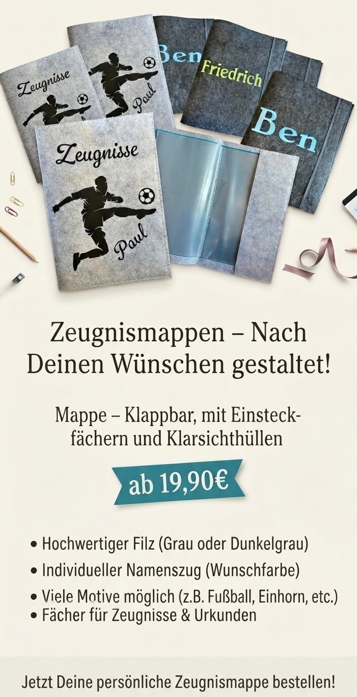 Zeugnismappe personalisiert