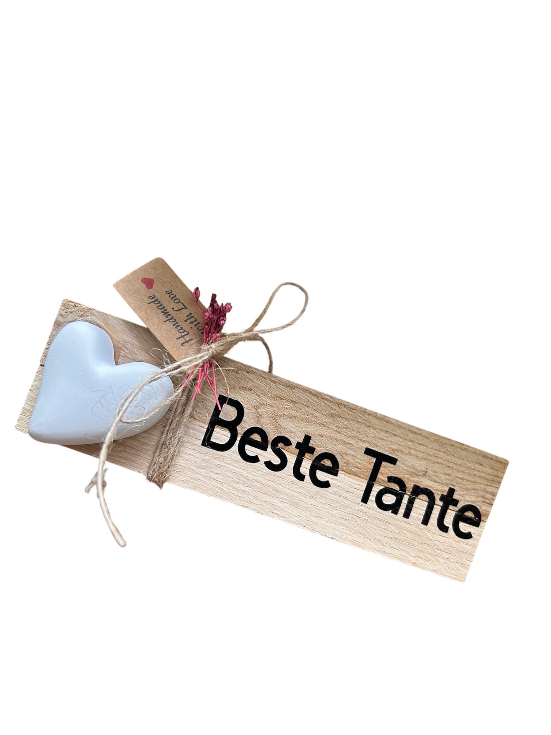 🤍 Deko mit Spruch & Gießkeramik-Herz