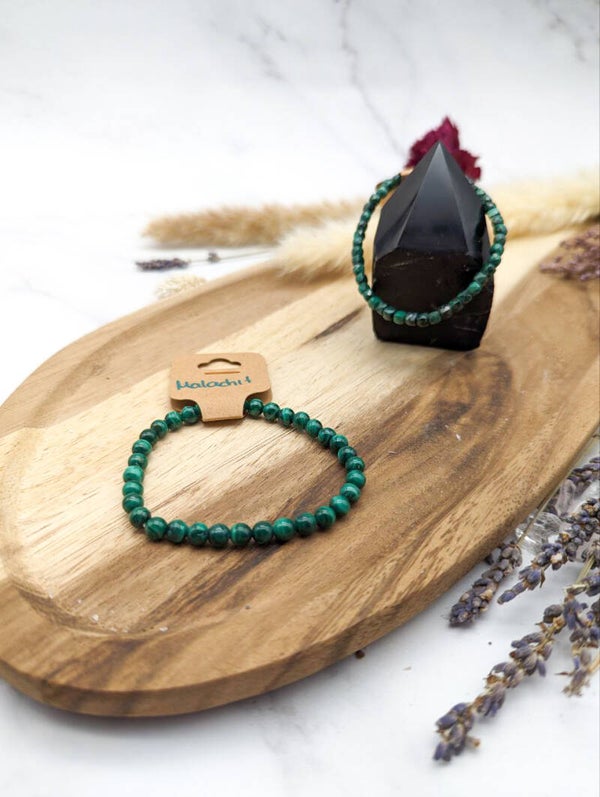 Malachit Armband, 6mm Kugel