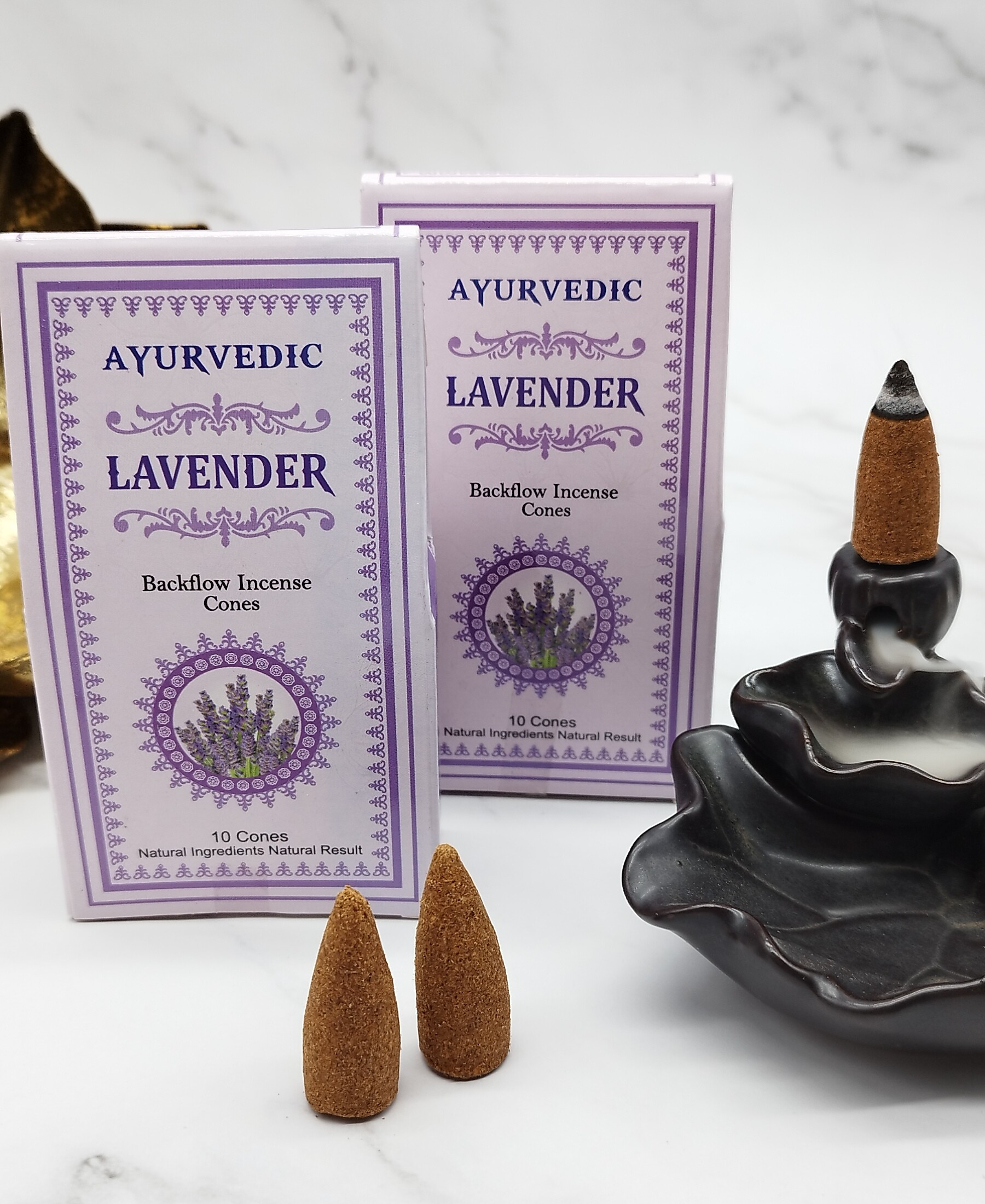 Lavendel Rückfluss Räucherkegel