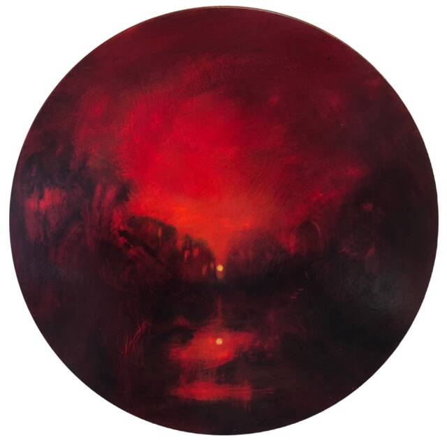 Moon Pool - Oil on board