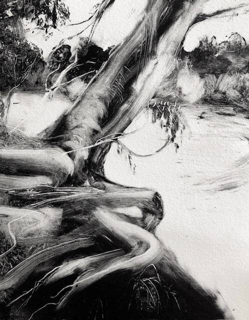 Swimming Hole - Donna Jorna Monotype