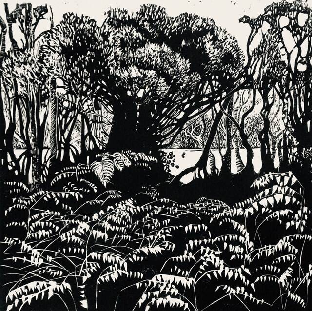 Down by the River - Donna Jorna LInocut