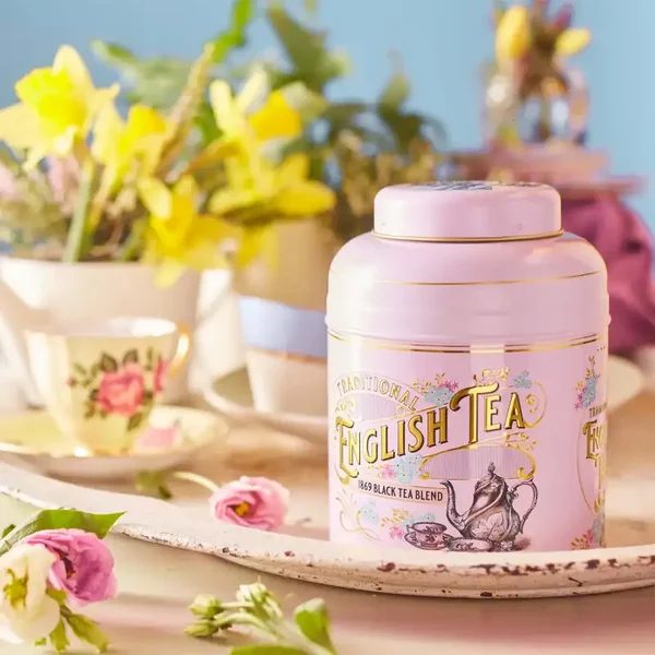 New English Tea - Victorian Pink - Deluxe Blik - 80 Zakjes