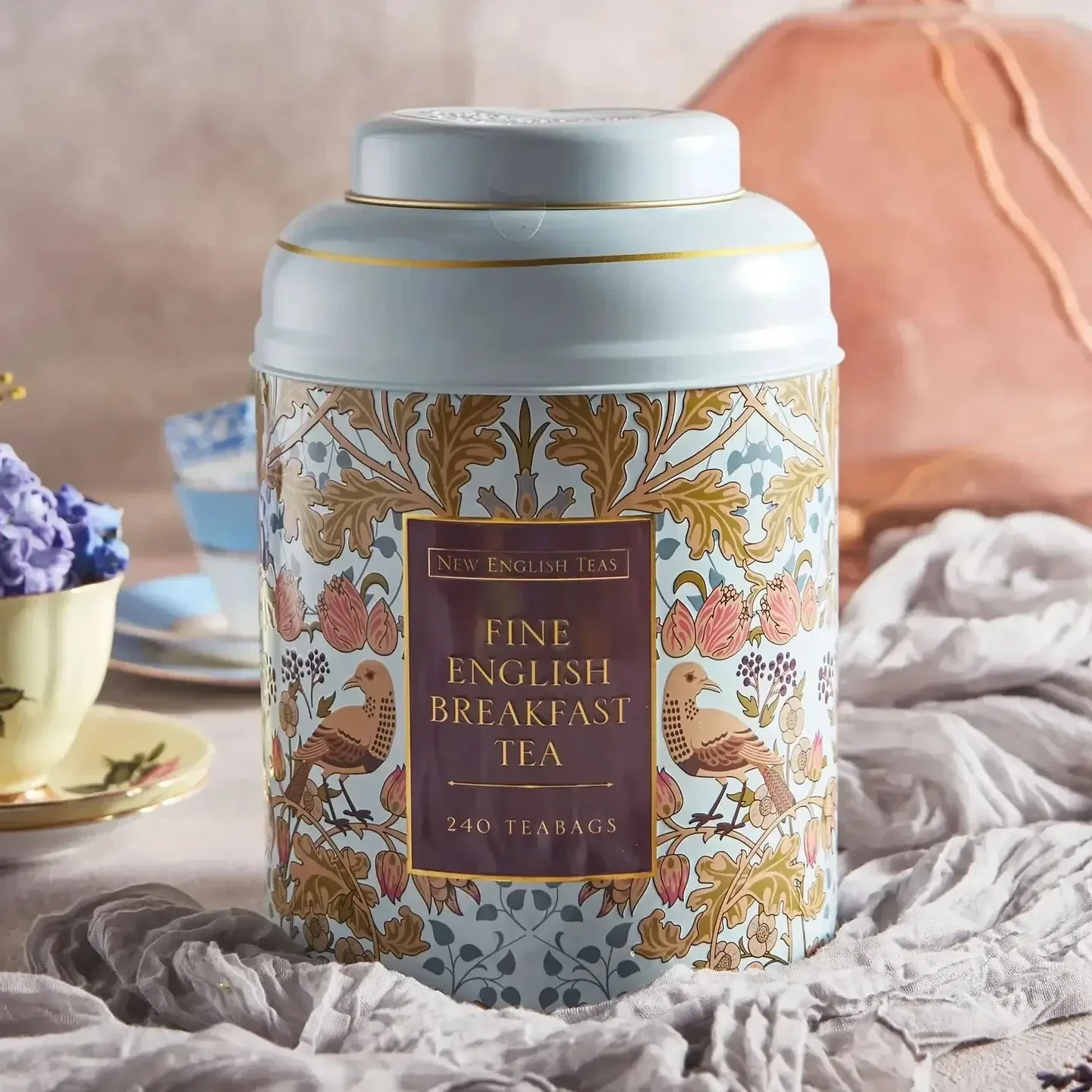 New English Tea - Bird Lichtblauw - Deluxe Blik - 240 Zakjes