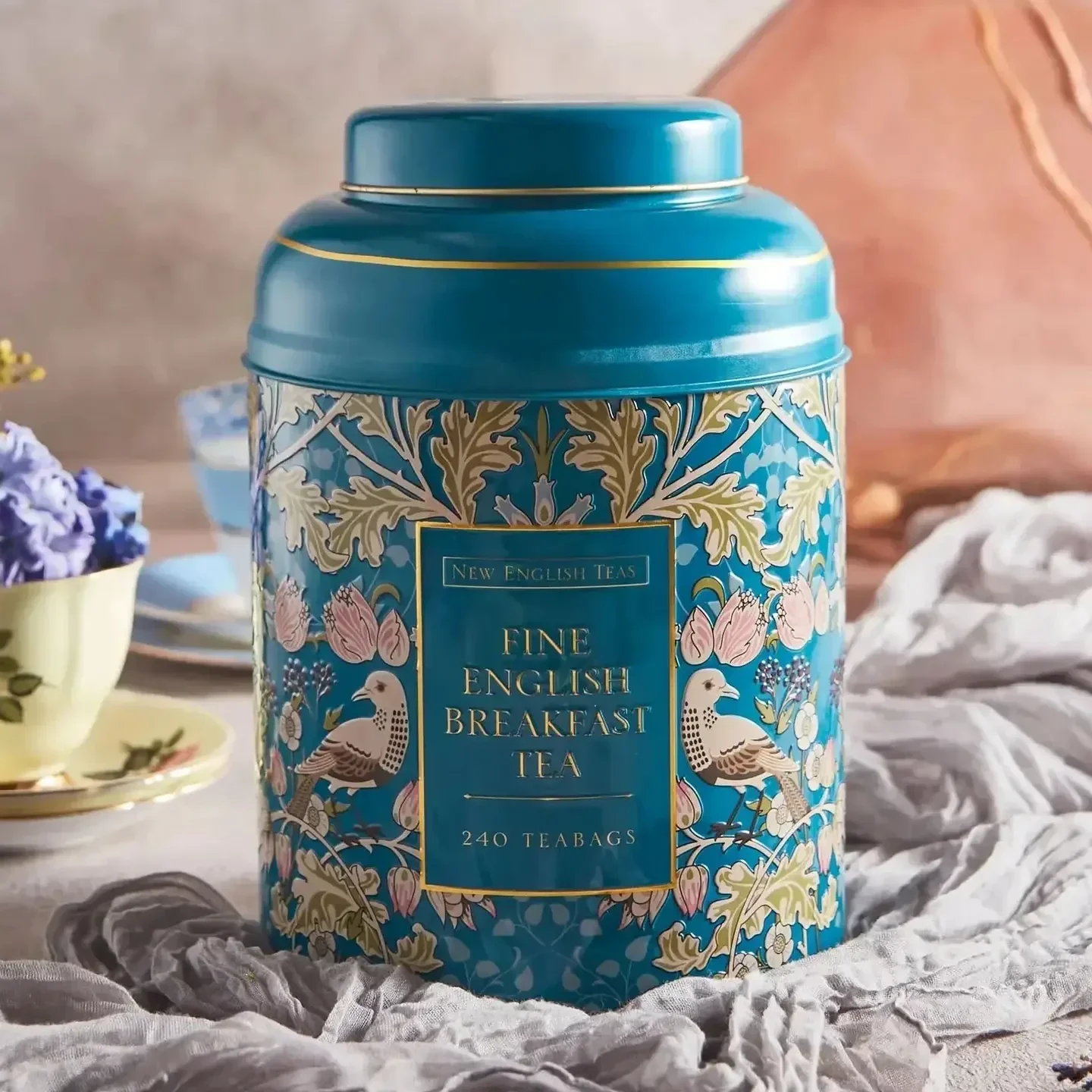 New English Tea - Bird Blauwgroen - Deluxe Blik - 240 Zakjes