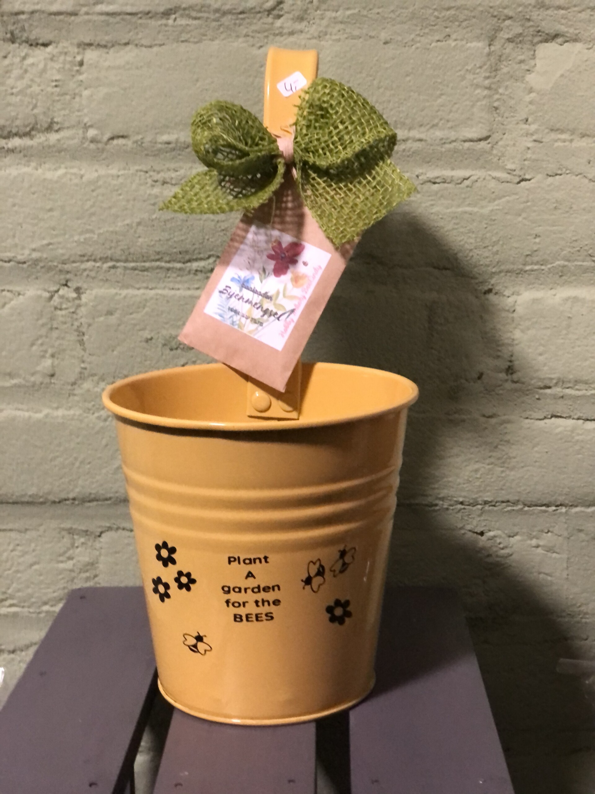 Cadeau (1)Bloempot hangmodel met leuke spreuk