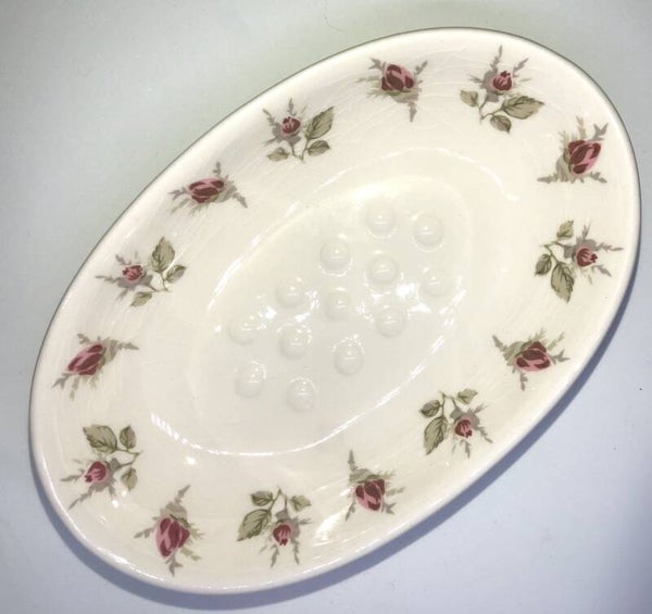 Zeepschaal ovaal met roosjes