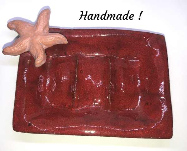 Keramieken zeepschaal  'Handmade'
