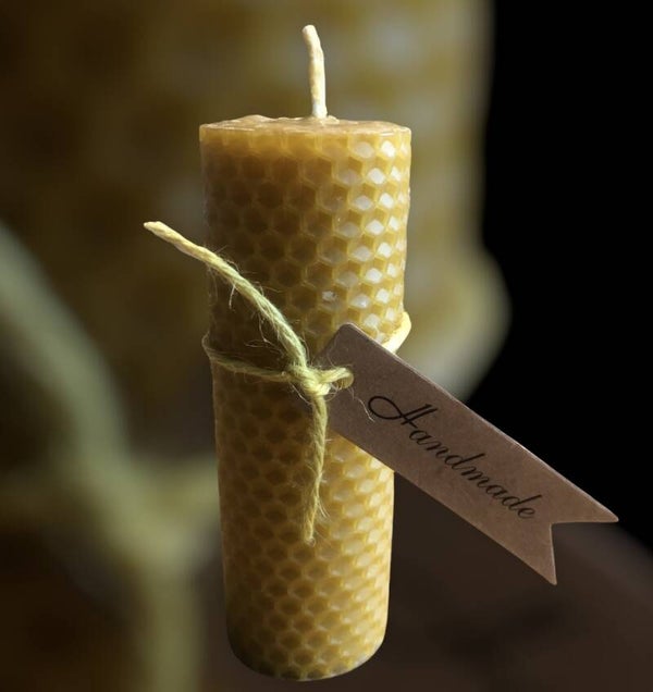 Gedraaide kaars 100 % bijenwas