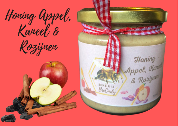 NIEUW Honing appel, kaneel & rozijnen