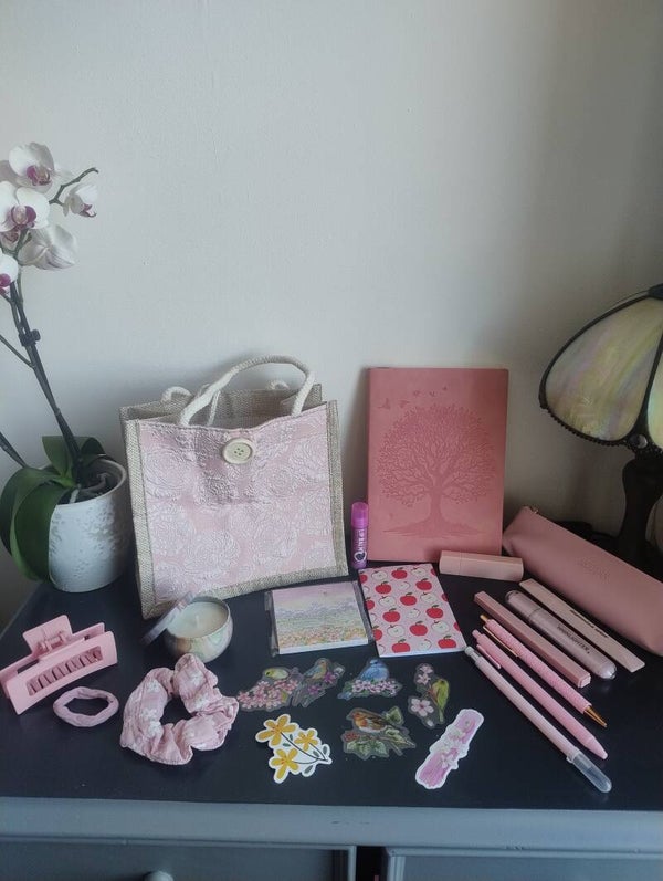 Cute mini tote with stationary bundle.