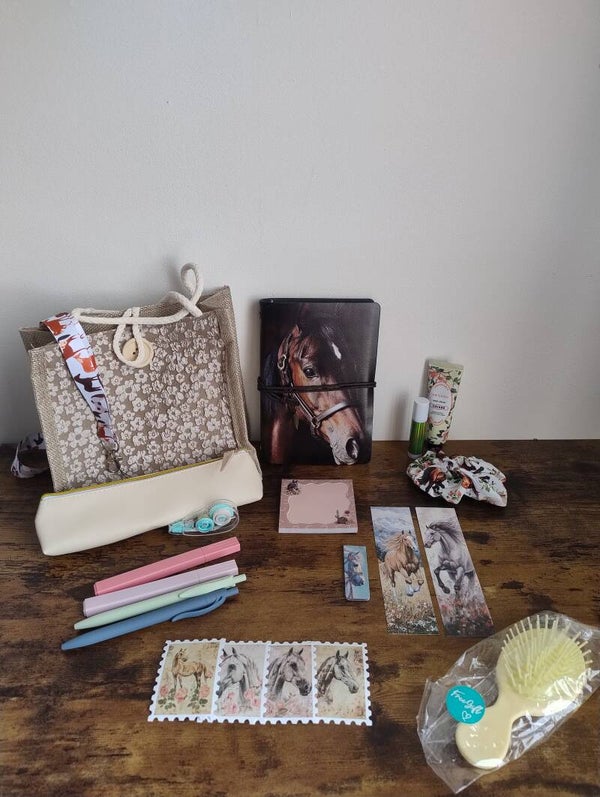 Cute equine mini tote set