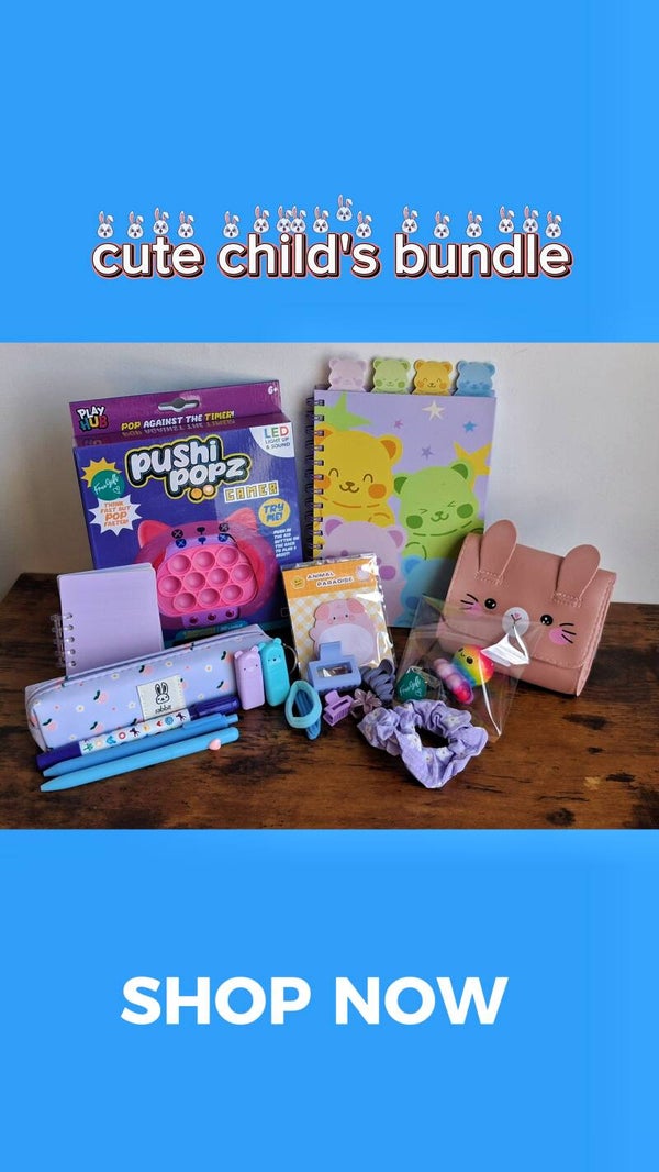 Cute child's bundle of bears