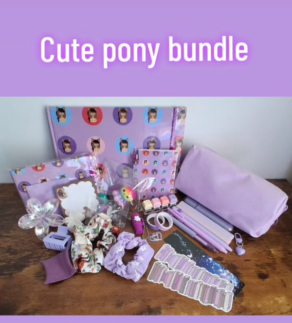 Cute purple pony bundle