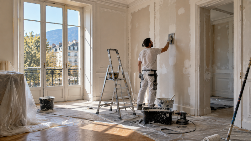 Peinture appartement Genève : préparation des murs et plafonds