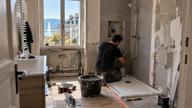 Remplacer une baignoire par une douche à Genève : plomberie et faisabilité
