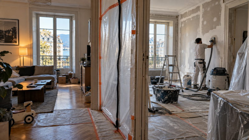 Rénovation appartement occupé Genève : organiser les travaux sans déménager