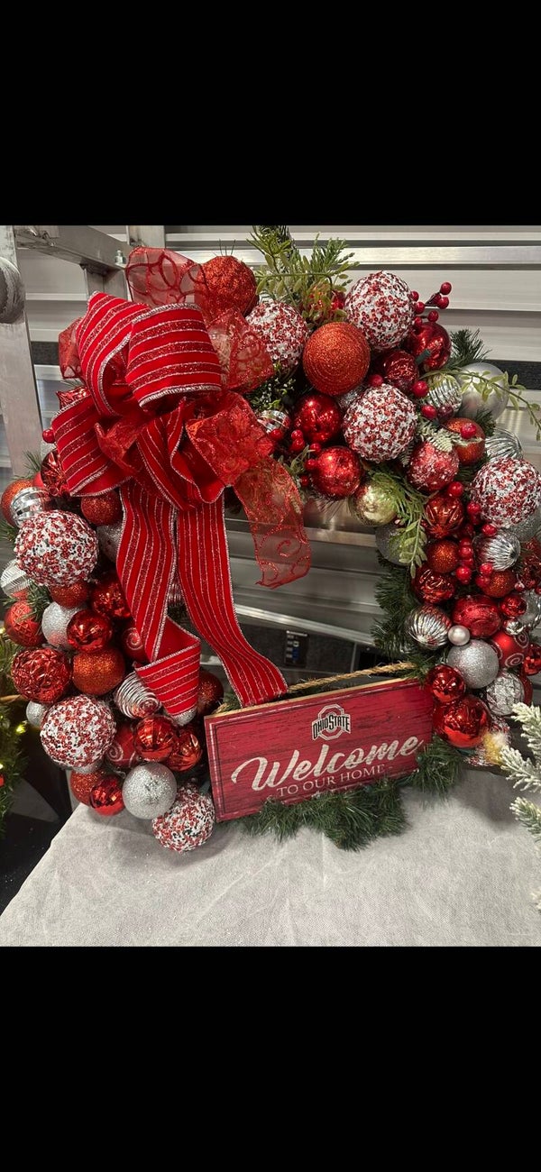 Huge OSU Wreath