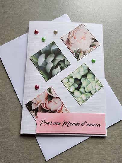 Carte Fêtes des grand-mères floral (2 modèles)