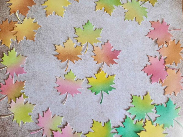 Etiquette feuille d'automne (lot de 5)