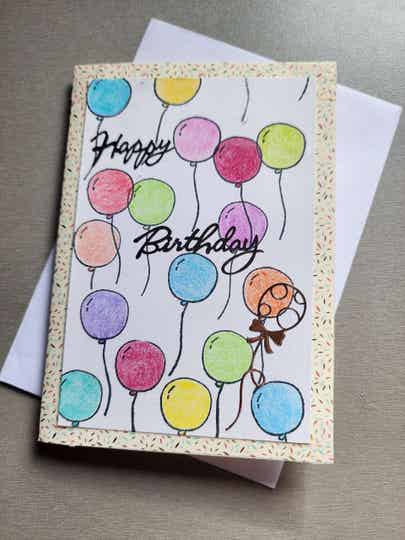 Carte anniversaire ballon