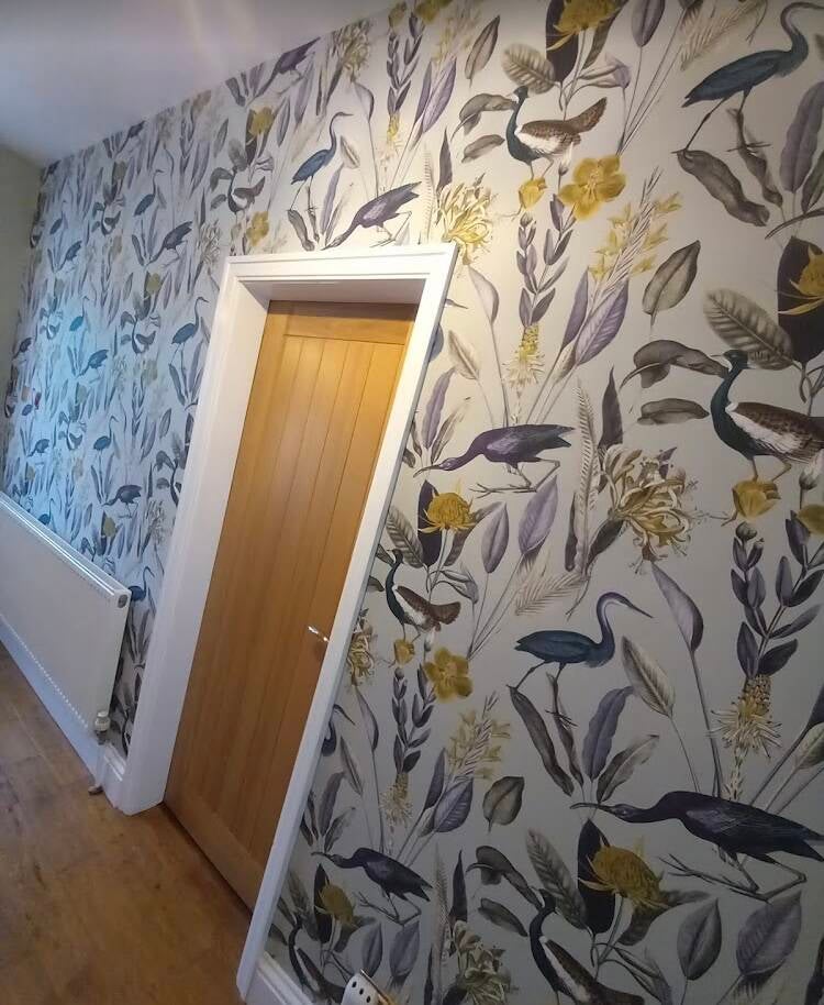 Wallpaper Feature - Dining Room - Birds &amp; Floral