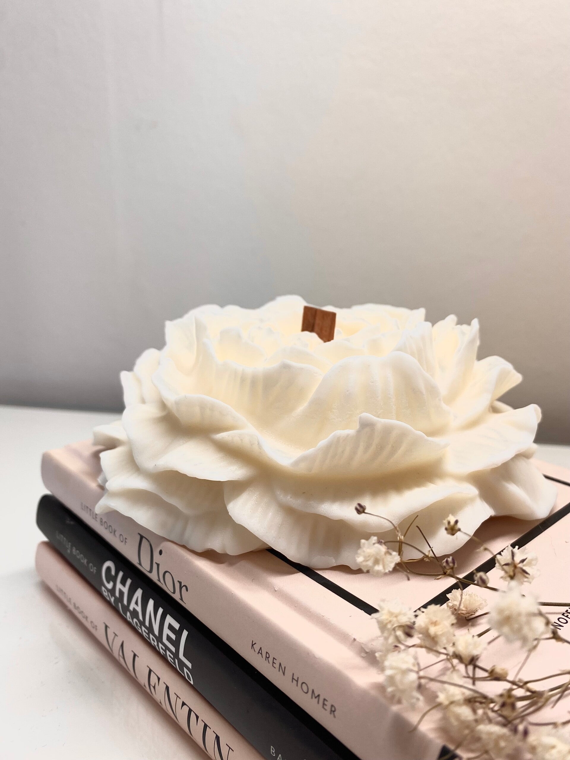 Peonie rose candle XL