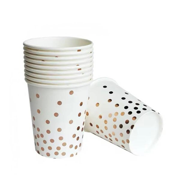 10er Set Becher Weiss