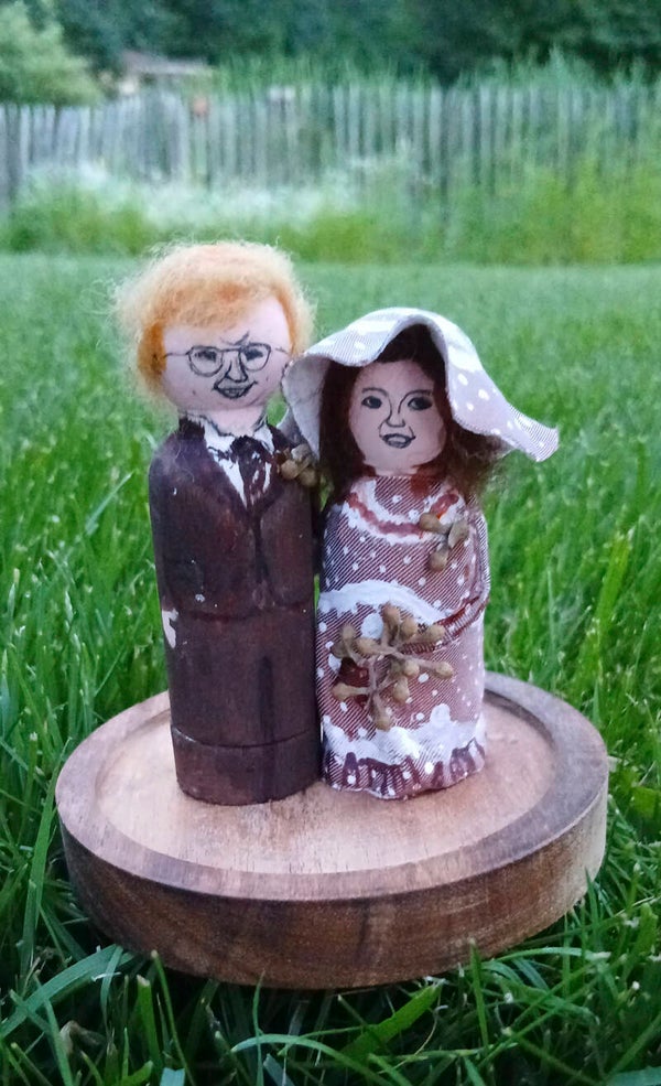 Bruidspaar met Peg Dolls